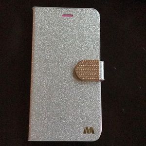 Sparkly iPhone 7 Plus case with credit card holder